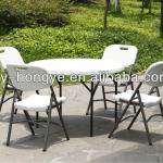 plastic round folding tables and chairs(hdpe)