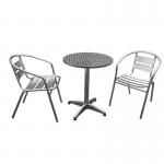 Aluminum MDF Bistro Table and Chairs-WMAS-001