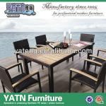 Aluminum dining room table chair teak furniture-YT505(7pcs/set)