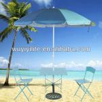 High Quality Metal Folding Outdoor Furniture With Umbrella-YLTSET10-1