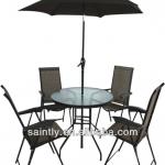 Garden furniture set with umbrella
