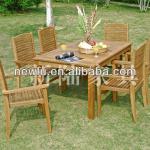2014 new version teak wooden garden furniture set FSC approved