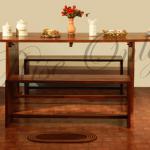 indian new style folding chunky plane sheesham wooden dining table banquet table set