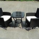 Patio rattan furniture dining set in 3pcs