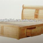 Solid pine wood muti-functional storage bed-MJ80C16