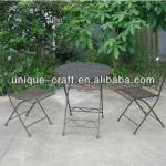 Rustic Metal Folding Bistro Set, outdoor furniture-YL181202&amp;YL181203