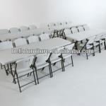 8 Ft Rectangular Tables And Chairs Set (White Granite)-HL-C240  HL-Y52