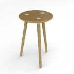Modern wooden three legged stool