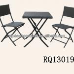 Rattan Folding Chair and Table Steel Frame PE Rattan