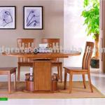 2011 solid wood dining table and chair are made from imported rubber wood
