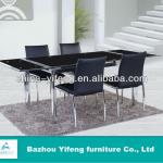 qulaity folding glass dining table and chair