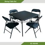 5pcs Folding Black Card Table And Chairs XC-1B-049