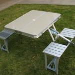Outdoor Aluminum Folding Picnic Table With 4 Chairs
