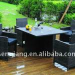 Forence 5pcs Cube Rattan Garden Furniture Dining Set HD-9104