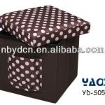Home foldable storage stool with cover / folding storage stool-YD-S054