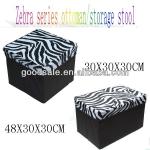 Multifunction zebra ottoman storage stool series for living room