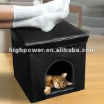 Multifunction foldable 600D polyester pet house ottoman