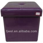 Button Style PVC Folding Storage Pouffe Footrest Stool Ottoman-WA3013  (Series of 2 patterns)