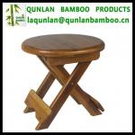 Round Bamboo Folding Stool