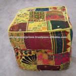 Indian Handmade Tribal Rajkoti Embriodery Poufs, Ottomans, Stools