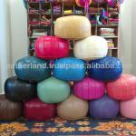 Leather Moroccan Poufs, Poof, Pouffe, Ottoman in various colors
