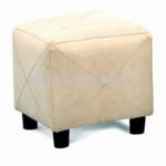 Microfiber fabric covered storage ottoman