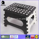White and Black Plastic Folding Step Stool Chair