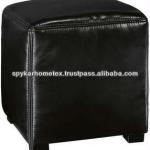 Leather pouf