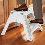 Fold flat two step stool