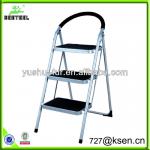Cheap metal folding step ladder with handrail(YSF-7013C-L)