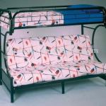 Modern C-futon black metal frame bunk bed