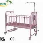 Two cranks children Hospital bed with stainless steel head/foot board/side rails-STS-B053