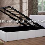 2013 white lift storage leather bed-LBD-A66