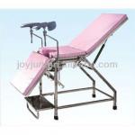 Stainless steel hospital manual gynecology delivery bed