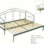 Folding metal slat bed-