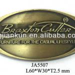 Zinc alloy nameplate JA5507