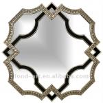 Home decorative modern irregular resin hanging framed wall mirror