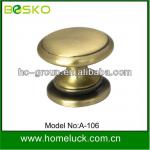Die-casting Nickel zamak round drawer &amp;furniture knob in golden