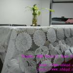 PVC transparent membrane radium silk screen flower waterproof tablecloth-KQD-T-019