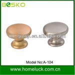 Die-casting Nickel zamak round drawer &amp;furniture knob in golden