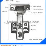 soft closing hydraulic hinge/cabinet door hinge SD-495, thickness of plate 1.2X1.2mm, nickel plated finishing, competitive price