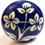 Blue Floral Ceramic Knob-astk310124_3