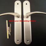 IA212 Brushed Nickel Alum Handle on Iron Plate