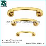 double hole brass cabinet handle