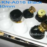Furniture black crystal knob 40mm in Brass