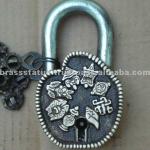 Antique Metal Padlock With Keys