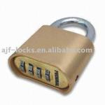 50mm High Security Brass combination padlock with keys