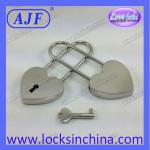 AJF Newest long shackle lover&#39;s heart shape lock for valentines day promotional items-A01-021HW-L