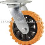 2012 Heavy duty double ball bearing swivel pu castor