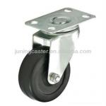 63mm rubber caster wheel top plate swivel